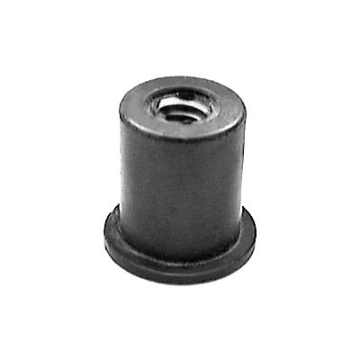 Au-ve-co® 13004 Well Nut With Captive Brass Nut, System of Measurement: Imperial, 1/4-20 Thread, Neoprene