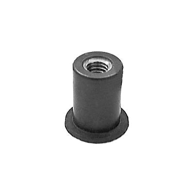Au-ve-co® 13007 Well Nut With Captive Brass Nut, System of Measurement: Imperial, #10-32 Thread, Neoprene
