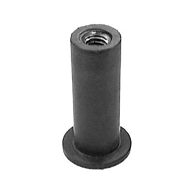 Au-ve-co® 13008 Well Nut With Captive Brass Nut, System of Measurement: Imperial, #10-32 Thread, Neoprene