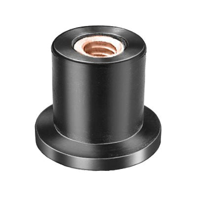 Au-ve-co® 13011 Well Nut With Captive Brass Nut, System of Measurement: Imperial, 5/16-18 Thread, Neoprene