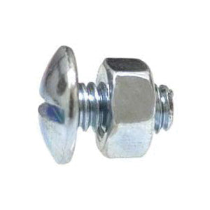 Au-ve-co® 1313 License Plate Screw, System of Measurement: Imperial, 1/4-20 Thread, 1/2 in L, Truss Head, Slotted Drive
