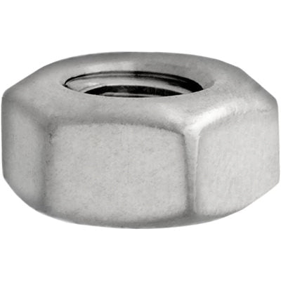 Au-ve-co® 13236 Hex Nut, 3/8-16 Thread, 21/64 in H, Stainless Steel