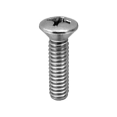 Au-ve-co® 13322 Machine Screw, #6-32 Thread, 1/2 in OAL, Phillips Oval Head, Stainless Steel