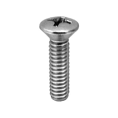 Au-ve-co® 13335 Machine Screw, #10-24 Thread, 1-1/2 in OAL, Phillips Oval Head, Stainless Steel