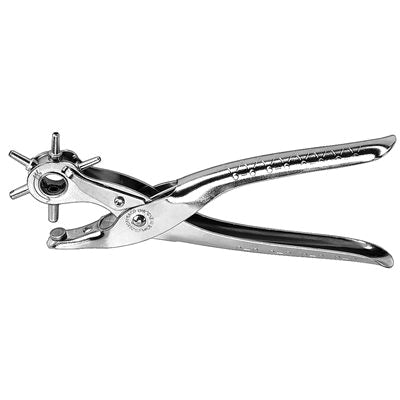 Au-ve-co® 13577 Revolving Punch, 8 in OAL, 5/64 in, 3/32 in, 7/64 in, 1/8 in, 5/32 in, 3/16 in Cutting Capacity