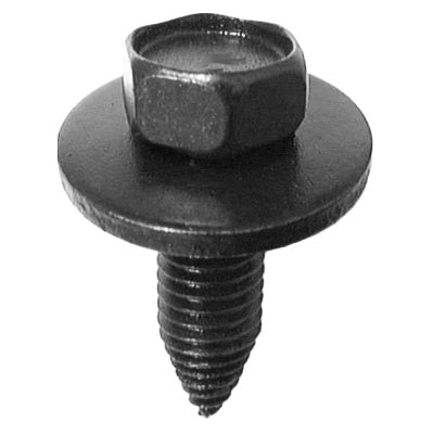 Au-ve-co® 13619 Body Bolt, System of Measurement: Metric, M10x1.5 Thread, 30 mm L, Hex, Sems® Head, 15 mm Head