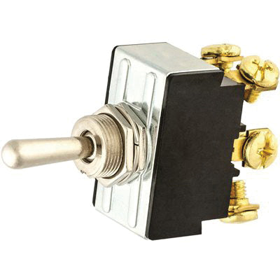 Au-ve-co® 13632 Toggle Switch, 10/15 A, On-Off-On DPDT