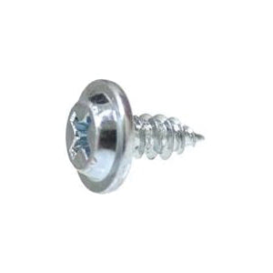 Au-ve-co® 13707 Tapping Screw, System of Measurement: Imperial, #8 Thread, 3/8 in L, Flat Top Washer Head, Zinc