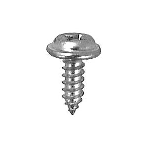 Au-ve-co® AP13708 Tapping Screw, System of Measurement: Imperial, #8 Thread, 1/2 in L, Flat Top Washer Head, Zinc