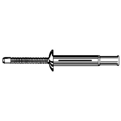 Au-ve-co® Klamp-Tite 13766 Protruding Head Blind Rivet, 0.89 in L, 3/16 in Dia, 3/64 to 1/4 in Grip, 5056 Aluminum