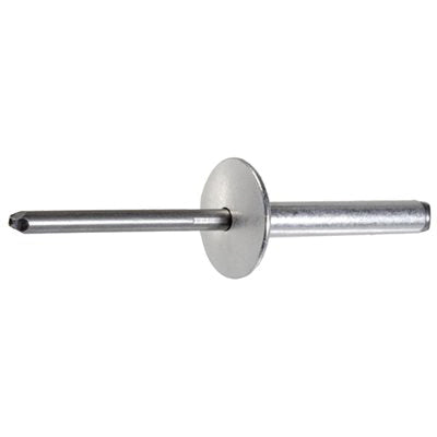 Au-ve-co® 13807 Large Head Plywood Blind Rivet, 3/16 in Dia, 7/8 to 1 in Grip, Aluminum