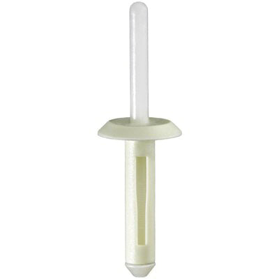 Au-ve-co® 14012 Blind Rivet, 21/32 in Dia Flange, 2 in L, 5/32 to 13/32 in Panel Grip, Fits Hole Size: 1/4 in, Nylon