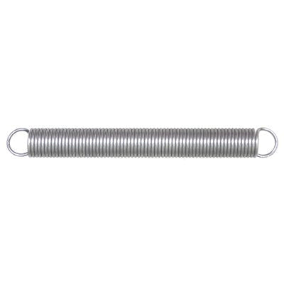 Au-ve-co® 14063 Extension Spring, 3-1/4 in OAL, 3/8 in OD, 2-Single Loops End, 5.2 lb Load, Zinc-Plated
