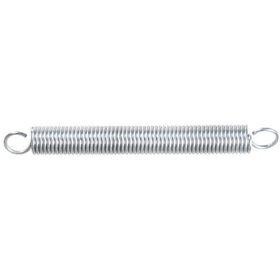 Au-ve-co® 14065 Extension Spring, 4-1/2 in OAL, 0.484 in OD, 2-Single Loops End, 14 lb Load, Zinc-Plated