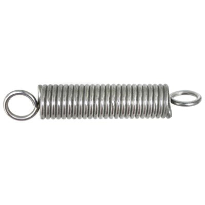 Au-ve-co® 14067 Extension Spring, 4 in OAL, 0.719 in OD, 2-Single Loops End, 36.5 lb Load, Zinc-Plated