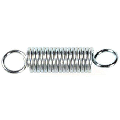 Au-ve-co® 14072 Extension Spring, 1.438 in OAL, 0.344 in OD, 2-Single Loops End, 10 lb Load, Zinc-Plated