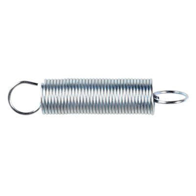 Au-ve-co® 14074 Extension Spring, 1-1/8 in OAL, 0.234 in OD, 2-Single Loops End, 9 oz Load, Zinc-Plated