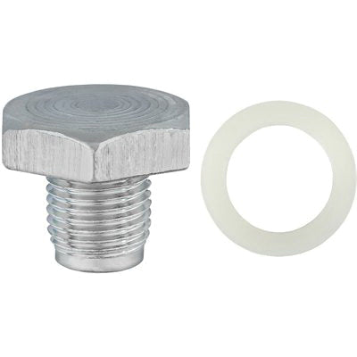 Au-ve-co® 14196 Drain Plug With Gasket, 1/2-20 Thread, 1/2 in L Thread, 7/8 in Head, Steel, Plain