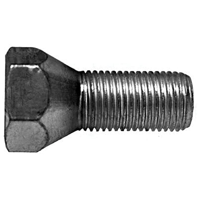 Au-ve-co® 14225 Wheel Bolt, System of Measurement: Imperial, 1/2-20 Thread, 1.1 in L, Tapered Head, 3/4 in Head, Steel