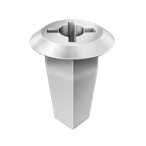 Au-ve-co® 14335 Screw Grommet, 13.5 mm Dia Head, Fits Hole Size: 6 x 6 mm, Nylon, Natural