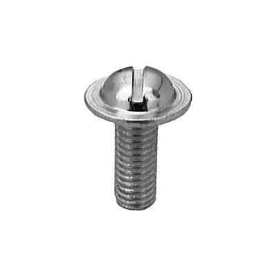 Au-ve-co® 14473 License Plate Screw, System of Measurement: Metric, M6x1 Thread, 16 mm L, Round Washer Head, Zinc