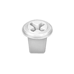 Au-ve-co® 14724 Screw Grommet, 11.5 mm Dia Head, Fits Hole Size: 7 x 7 mm, Nylon, Natural
