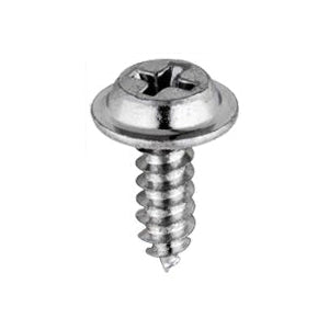 Au-ve-co® 14859 Tapping Screw, #8 Thread, 1/2 in OAL, Phillips Flat Top Washer Head, Zinc-Plated