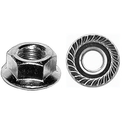 Au-ve-co® 14876 Spin Lock Nut With Serrations, System of Measurement: Imperial, 3/8-16 Thread, USS Thread, Zinc
