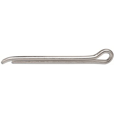 Au-ve-co® 14912 Cotter Pin, 1/4 in Dia, 4 in OAL, C1008 Steel, Zinc-Plated