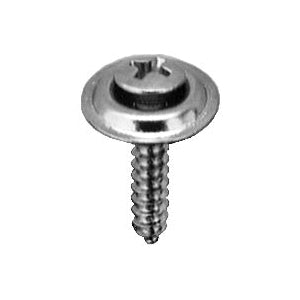 Au-ve-co® 14970 Tapping Screw With Countersunk Washer, #8 Thread, 1-1/2 in OAL, Phillips Oval, Sems® Head, Chrome