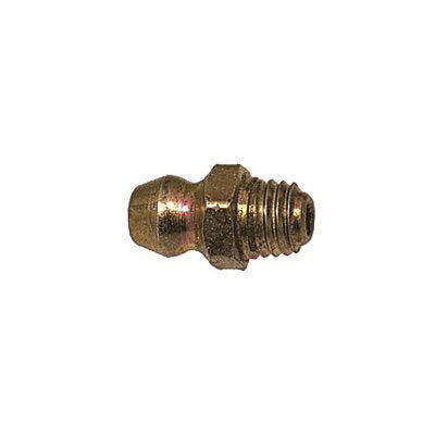 Au-ve-co® 15068 Straight Grease Fitting, 1/4-28 Thread, Self-Tapping Thread, Plated, 9/16 in OAL