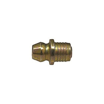 Au-ve-co® 15439 Straight Grease Fitting, 1/4 in Thread, Drive Fit Thread, Plated, 1/2 in OAL