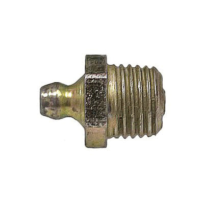 Au-ve-co® 15059 Straight Grease Fitting, 1/4 in Thread, NPT Thread, Plated, 27/32 in OAL