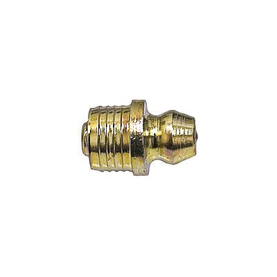 Au-ve-co® 15446 Straight Grease Fitting, 5/16 in Thread, Drive Fit Thread, Plated, 9/16 in OAL
