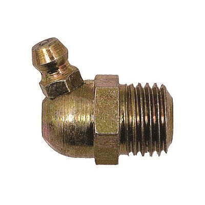 Au-ve-co® 15450 Straight Grease Fitting, 1/4 in Thread, Drive Fit Thread, Plated, 27/64 in OAL