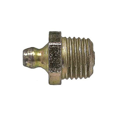 Au-ve-co® 15444 Straight Grease Fitting, 1/4 in Thread, NPT Thread, Plated, 27/32 in OAL