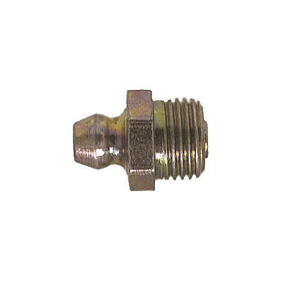 Au-ve-co® 15420 Straight Grease Fitting, 1/8 in Thread, NPT Thread, Plated, 5/8 in OAL