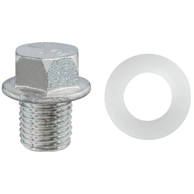 Au-ve-co® 15527 Oil Drain Plug With Gasket, M12x1.25 Thread, 11 mm L Thread, 14 mm Head, Steel, Zinc-Plated