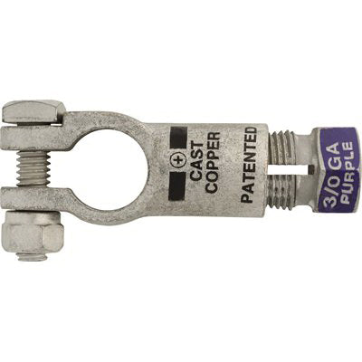 Au-ve-co® 15611 Compression Battery Cable Terminal, Cast Copper, Purple, Tin-Plated