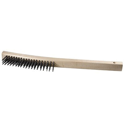 Au-ve-co® 15803 Scratch Brush, 14 in OAL, 3 x 19-Row, 1-3/16 in L Trim, Steel Bristle