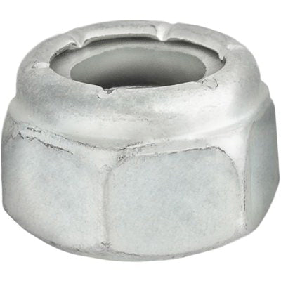 Au-ve-co® 9539 Insert Hex Stop Nut, 1/4-20 Thread, Zinc-Plated