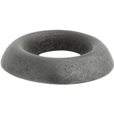 Au-ve-co® 16012 Countersunk Finishing Washer, #8, 13/64 in ID, 1/2 in OD, Brass, Black Ebonol