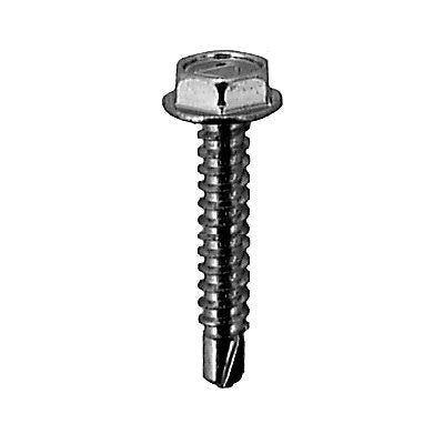 Au-ve-co® 16044 Tapping Screw, #10 Thread, 1 in OAL, Hex Washer Head, Black Oxide