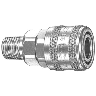 Au-ve-co® 210 Series 16046 Air System Coupler, 1/4 in MNPT, Zinc-Chromate