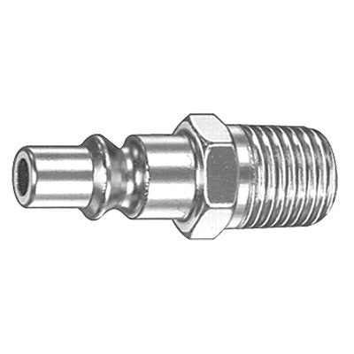 Au-ve-co® 210 Series 16051 Air System Connector, 1/4 in MNPT, Zinc-Chromate