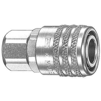 Au-ve-co® MS Series 16066 Air System Coupler, 1/4 in FNPT, Zinc-Chromate