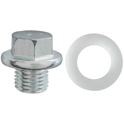 Au-ve-co® 16308 Oil Drain Plug With Gasket, M14x1.5 Thread, 11 mm L Thread, 16 mm Head, Steel, Zinc-Plated