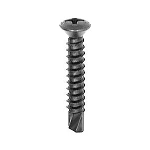 Au-ve-co® 16736 Tapping Screw, #8 Thread, 1 in OAL, Phillips Oval Head, Phosphate-Plated