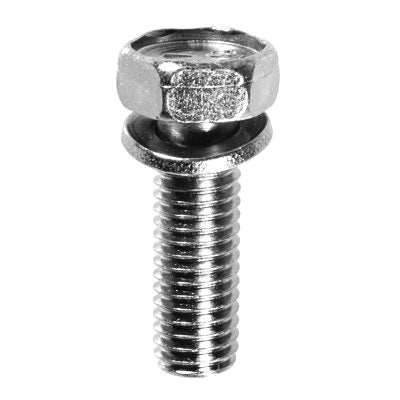 Au-ve-co® 16755 Bolt, System of Measurement: Metric, M8x1.25 Thread, 40 mm L, Hex, Sems® Head, 13 mm Head