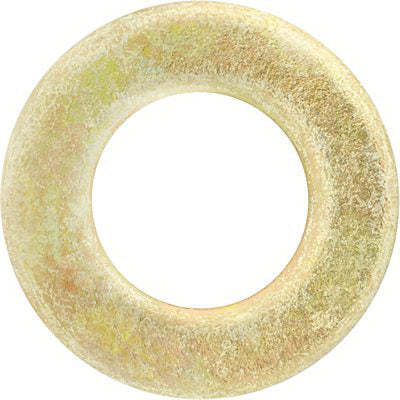 Au-ve-co® 16764 Metric Flat Washer, 8 mm Trade, 8.4 x 15.8 mm Dia, Zinc-Plated, Yellow